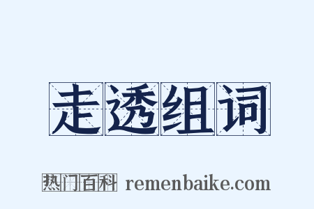 走透组词是什么意思的图片